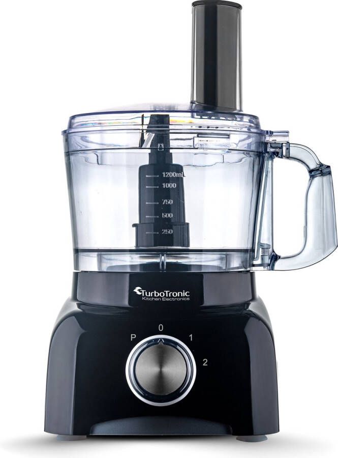 TurboTronic FP800 Foodprocessor Keukenmachine 1.2 Liter 800W Zwart