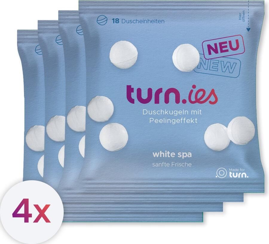Turn Refill set 4 pack Zeepdispenser balletjes 4 stuks White spa