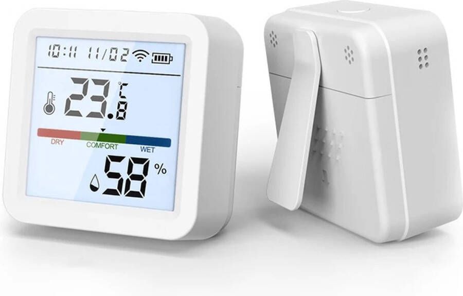 Tuya Wifi Temperatuur Vochtigheidssensor Achtergrondverlichting Indoor Hygrometer Thermometer Detector Afstandsbediening Alexa Google Home