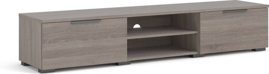 Hioshop Malika TV-meubel 2 laden en 1 plank truffeldecor.