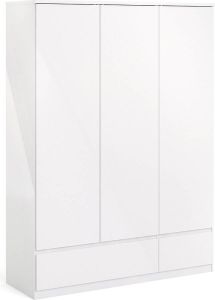 Leen Bakker Kledingkast Naia 3-deurs hoogglans wit 200 6x147 4x50 cm
