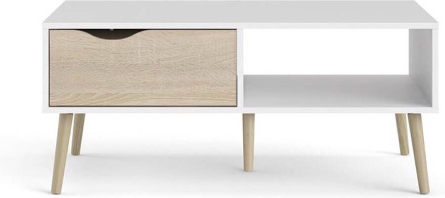 Hioshop Salontafel Napoli met lade en plank.