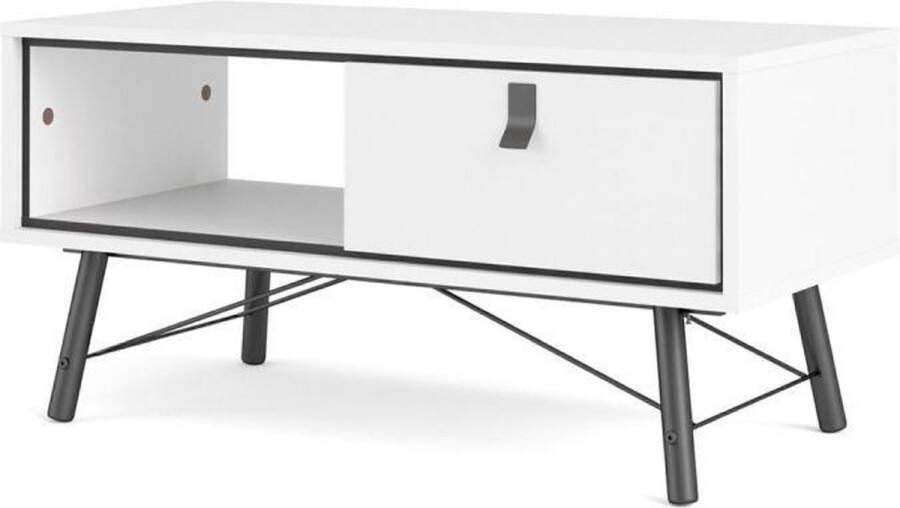 Hioshop Rye salontafel 1 lade mat wit.