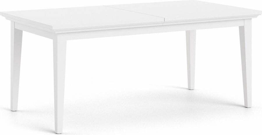 Hioshop Tafel Venetië eetkamertafel wit 180-276 cm.