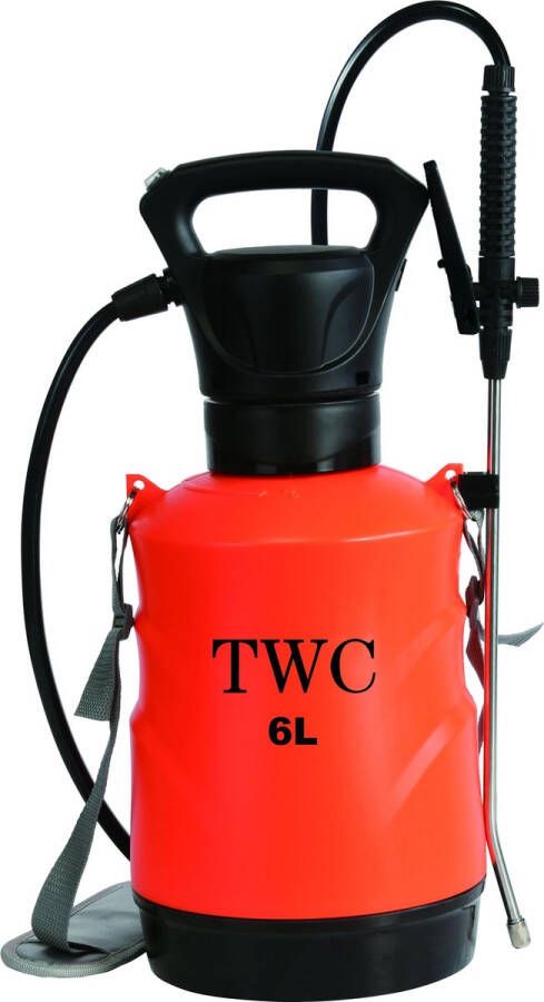 TWC Elektrische battery drukspuit 6 liter (incl. gratis lans 70cm) accu