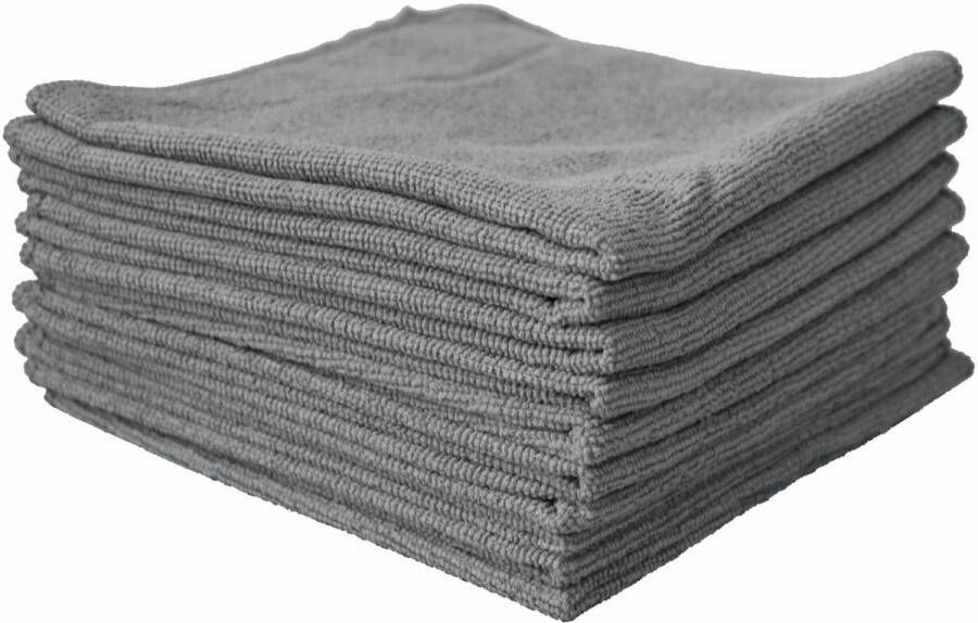 TWC Tricot First reinigingsdoek grijs 38x38cm microvezeldoek verpakt per 10st