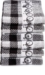 Twentse Damast Keuken Handdoeken Hollandse Designs Katoen Keukendoeken Set 6 stuks 50x55 cm Fiets Zwart Rood