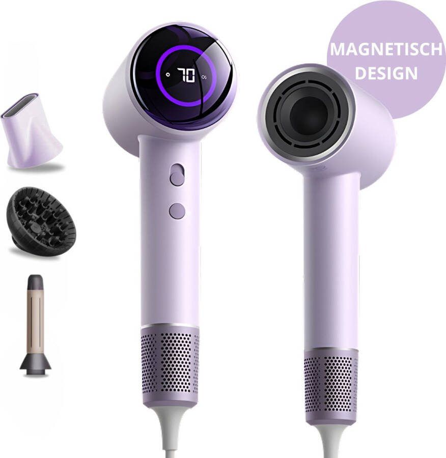Twenty4seven Föhn met Diffuser Airstyler Haarfohn Haardroger Ionische Föhn Magnetisch Ophangbaar Inclusief 3 Opzetstukken