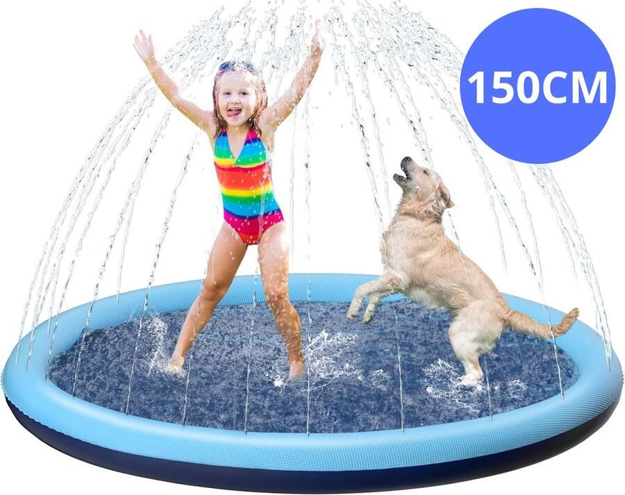 Twenty4seven Hondenzwembad 150CM XL Opvouwbaar Honden & Kinderzwembad Dog Pool & Kinder Zwembad Hondenbad Koelmat Hond
