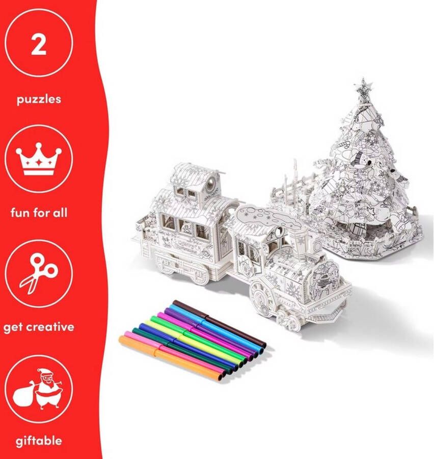 Twiddlers 3d puzzel Christmas tree end train