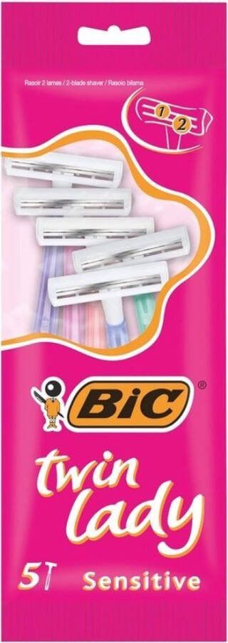 TWIN lady Bic 5 stuks Wegwerpscheermesjes