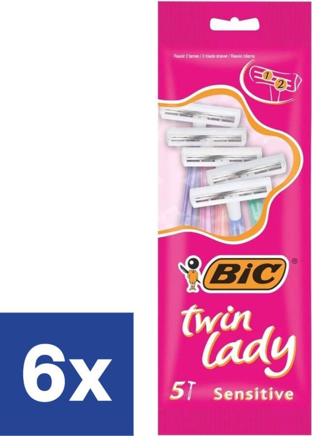 TWIN lady BIC Wegwerpscheermesjes 6 x 5 (30 stuks)
