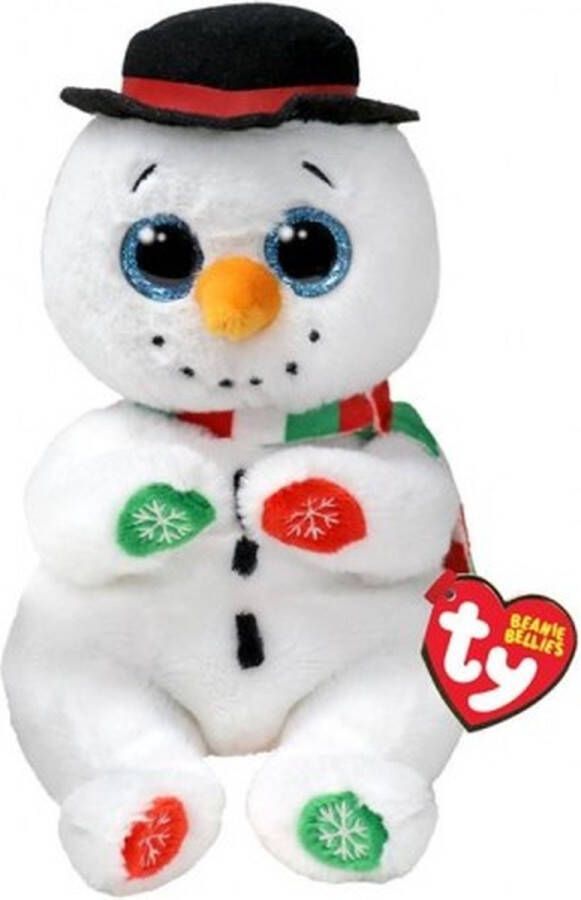 Ty Beanie Babies Bellies Christmas Snowman Weatherby 15cm