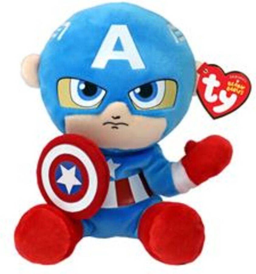 Ty Beanie Babies Marvel Captain America Soft 15 cm 1 stuk
