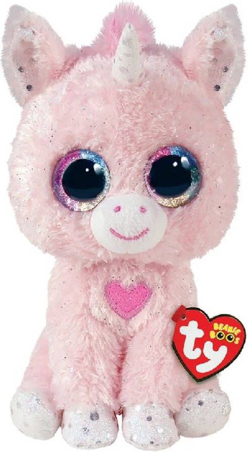 Ty Beanie Boo's Pink Snookie Unicorn 15cm
