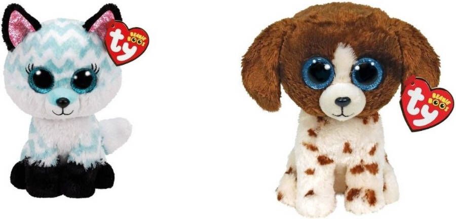 Ty Knuffel Beanie Boo&apos;s Atlas Fox & Muddles Dog