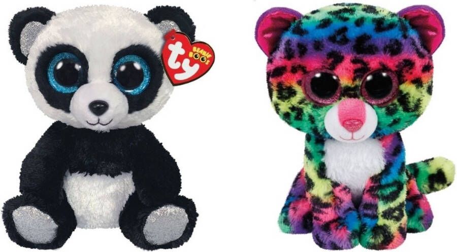 Ty Knuffel Beanie Boo&apos;s Bamboo Panda & Dot Leopard