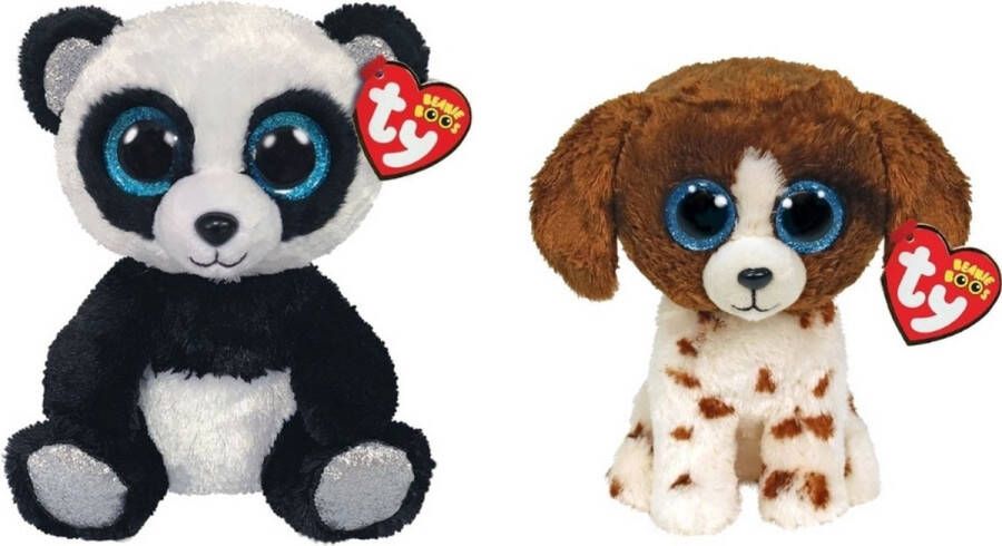 Ty Knuffel Beanie Boo&apos;s Bamboo Panda & Muddles Dog