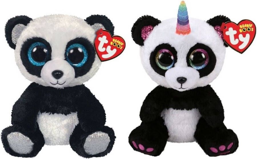 Ty Knuffel Beanie Boo&apos;s Bamboo Panda & Paris Panda
