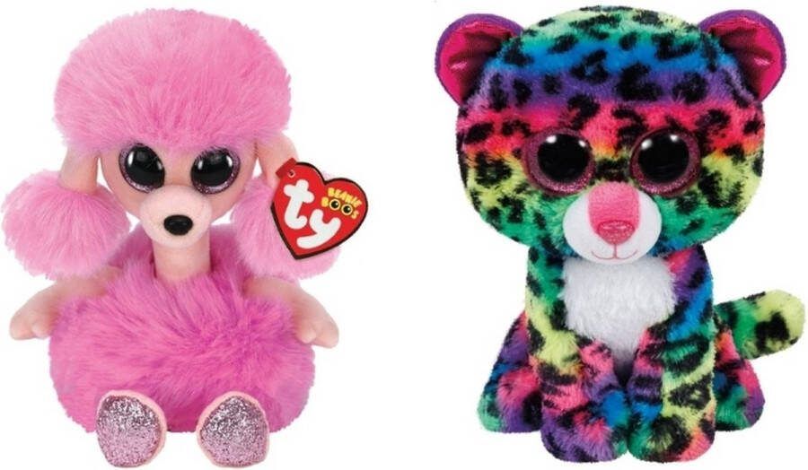 Ty Knuffel Beanie Boo's Camilla Poodle & Dot Leopard