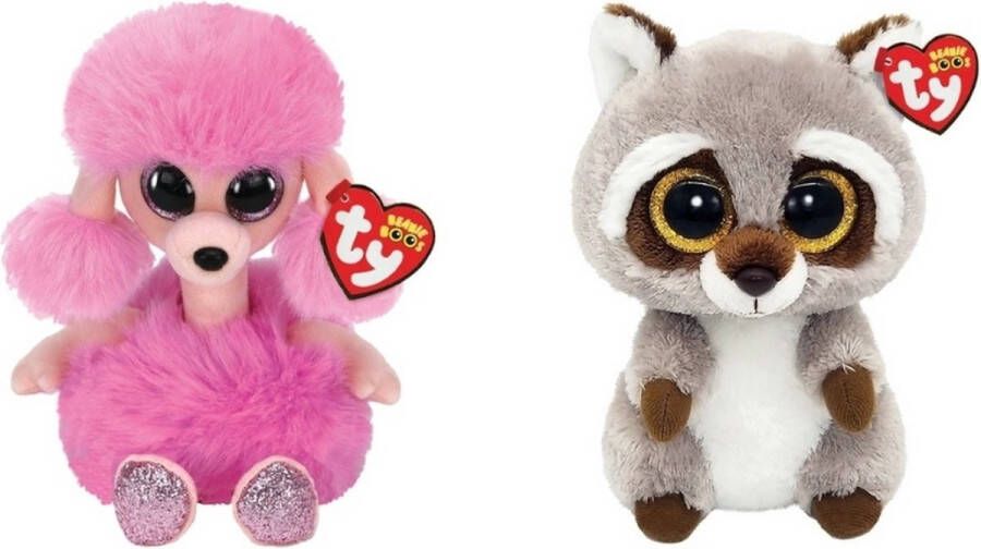 Ty Knuffel Beanie Boo&apos;s Camilla Poodle & Racoon