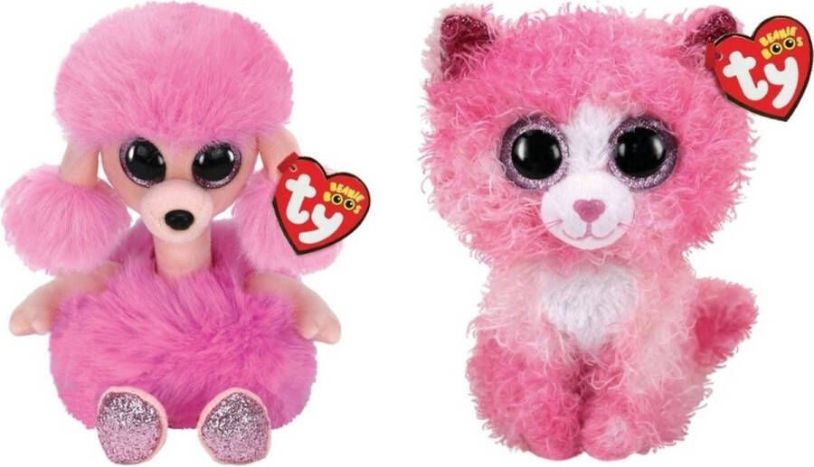 Ty Knuffel Beanie Boo&apos;s Camilla Poodle & Reagan Cat