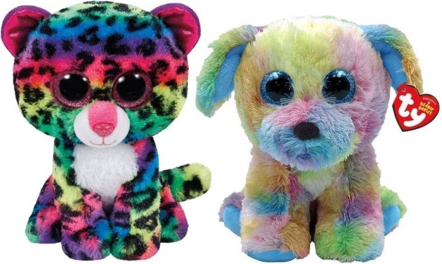 Ty Knuffel Beanie Boo's Dot Leopard & Max Dog
