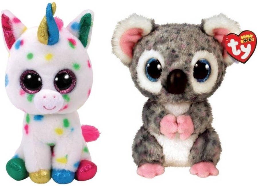Ty Knuffel Beanie Boo's Harmonie Unicorn & Opal Cat