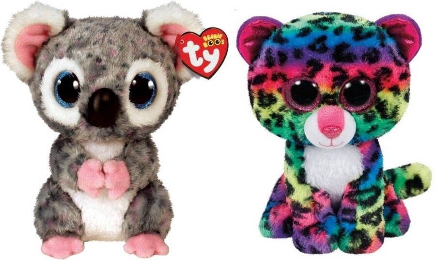 Ty Knuffel Beanie Boo's Karli Koala & Dot Leopard
