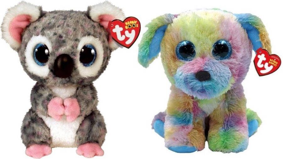 Ty Knuffel Beanie Boo's Karli Koala & Max Dog