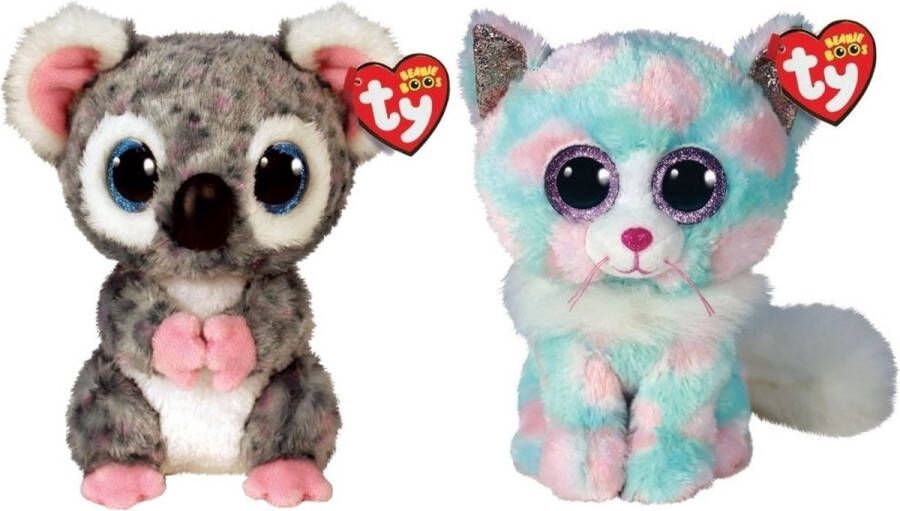 Ty Knuffel Beanie Boo&apos;s Karli Koala & Opal Cat