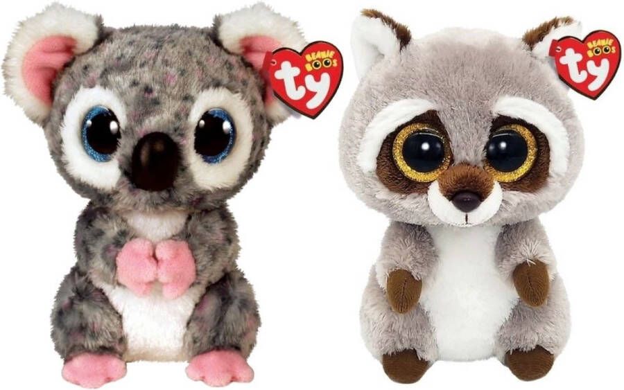 Ty Knuffel Beanie Boo's Karli Koala & Racoon