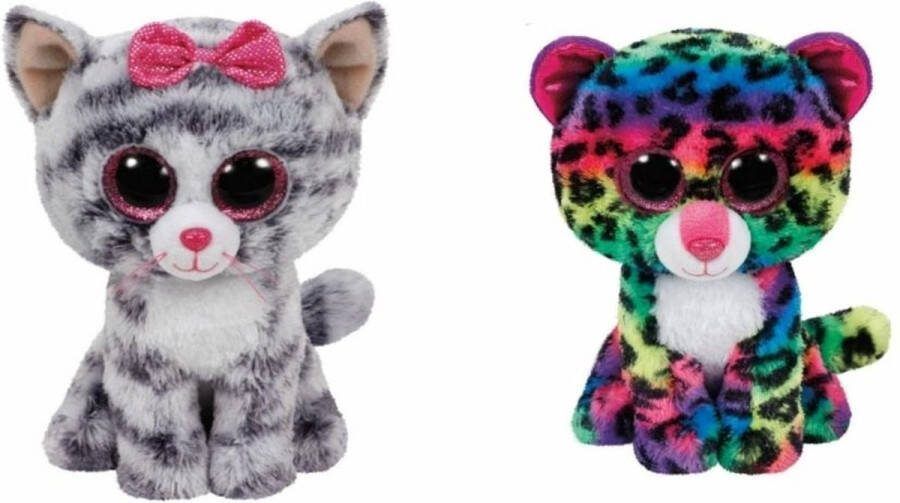 Ty Knuffel Beanie Boo's Kiki Cat & Dot Leopard