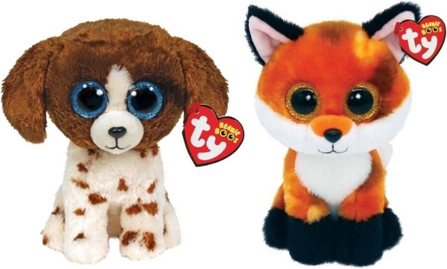 Ty Knuffel Beanie Boo&apos;s Muddles Dog & Fox