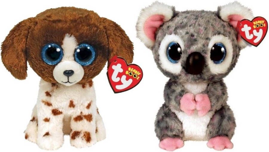 Ty Knuffel Beanie Boo&apos;s Muddles Dog & Karli Koala