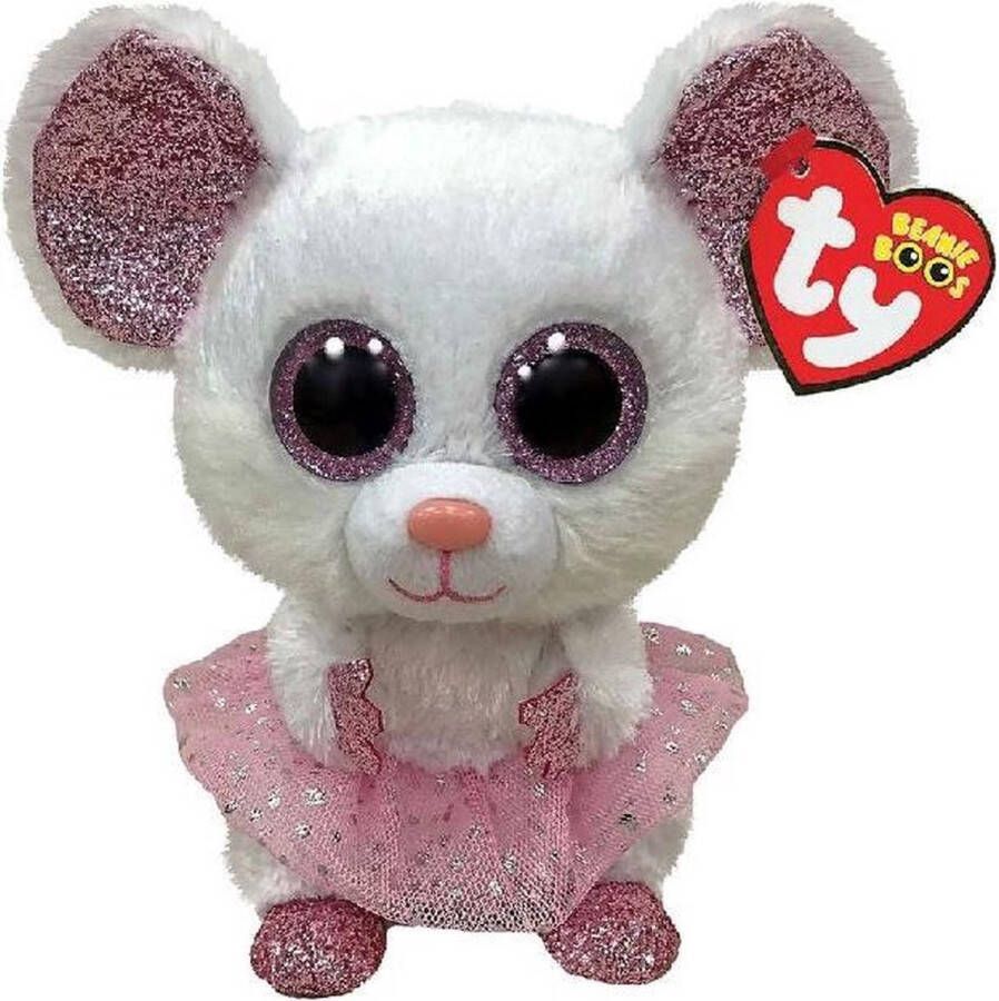 Ty Knuffel Beanie Boos Nina Mouse 15cm