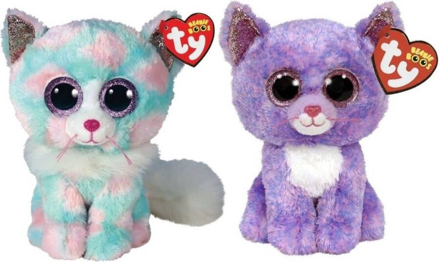 Ty Knuffel Beanie Boo&apos;s Opal Cat & Cassidy Cat