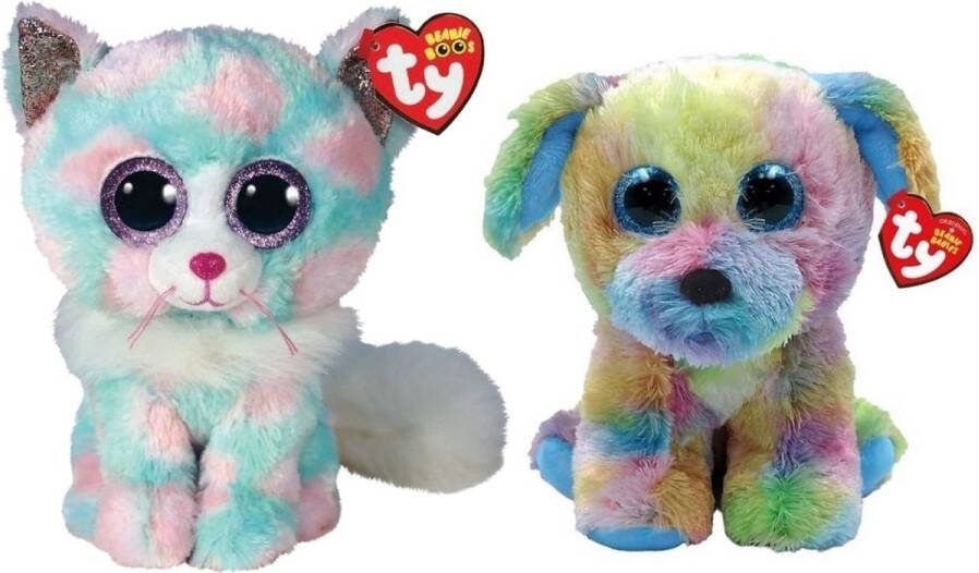 Ty Knuffel Beanie Boo's Opal Cat & Max Dog