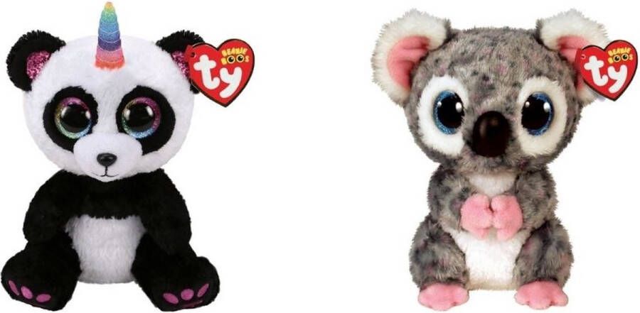 Ty Knuffel Beanie Boo&apos;s Paris Panda & Karli Koala