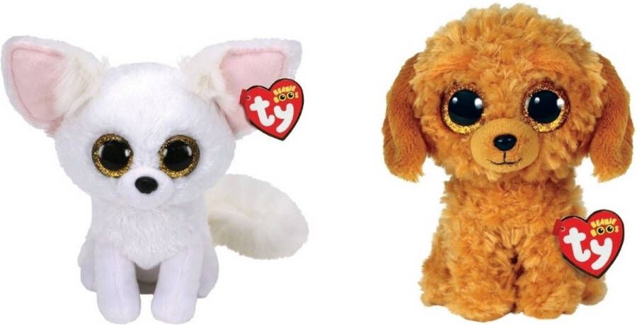 Ty Knuffel Beanie Boo&apos;s Phoenix Fox & Golden Doodle Dog