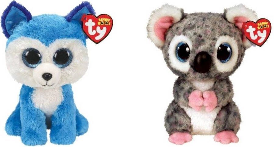 Ty Knuffel Beanie Boo's Prince Husky & Karli Koala