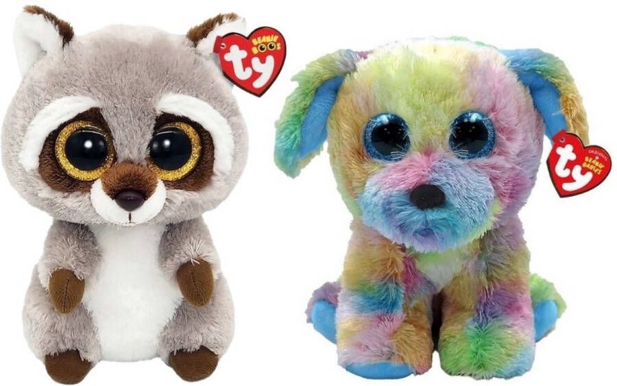 Ty Knuffel Beanie Boo&apos;s Racoon & Max Dog