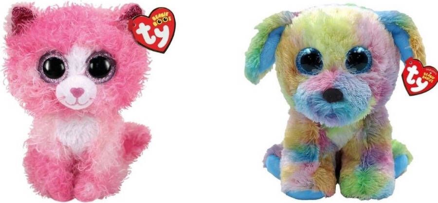 Ty Knuffel Beanie Boo&apos;s Reagan Cat & Max Dog