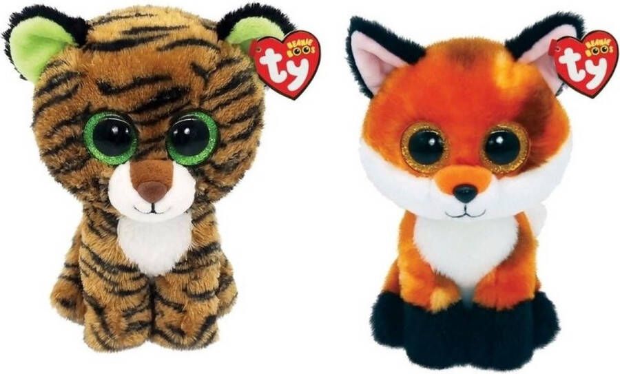 Ty Knuffel Beanie Boo&apos;s Tiggy Tiger & Fox