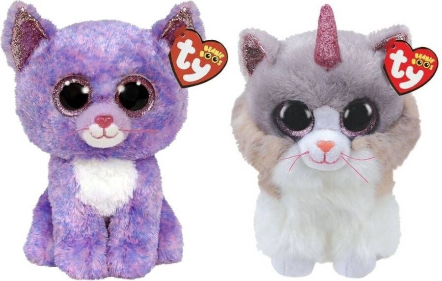 Ty Knuffel Beanie Buddy Cassidy Cat & Asher Cat