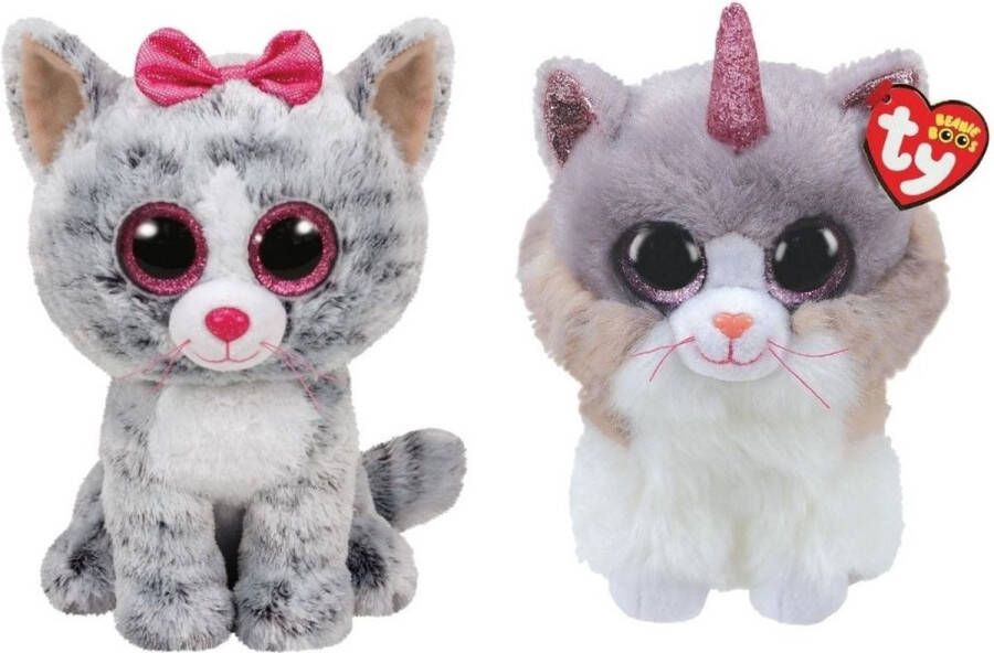 Ty Knuffel Beanie Buddy Kiki Cat & Asher Cat