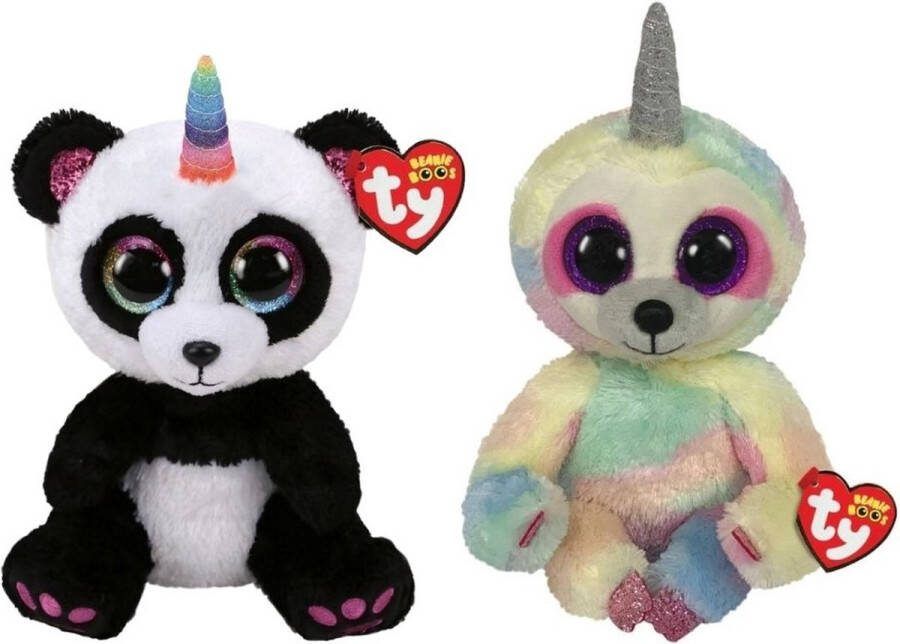 Ty Knuffel Beanie Buddy Paris Panda & Cooper Sloth