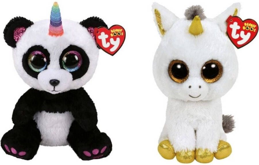 Ty Knuffel Beanie Buddy Paris Panda & Pegasus Unicorn