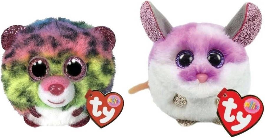 Ty Knuffel Teeny Puffies Dot Leopard & Colby Mouse