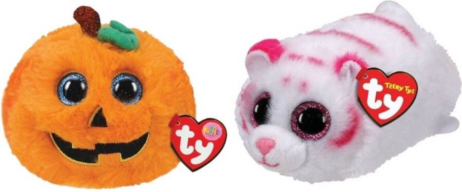 Ty Knuffel Teeny Puffies Halloween Pumpkin & Tabor Tiger